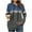 Blue, variant on ZyeKqe Hoodies for Women Casual Ribbed Knit V Neck Sweatshirts Long Sleeve Fall Warm Pullover Sweater Tops