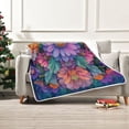 thumbnail image 7 of Yayeee Throw Blanket for Couch Soft Warm 50" x 60" Sofa Chair Bed Decoration, Light Purple Flowers, 7 of 7