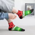 thumbnail image 6 of Uemuo Watermelon Hello Summer Printed Crew Socks, Moisture-Wicking Socks, Athletic Socks for Men Breathable Cushion Socks Casual Sport Socks for Running Traveling, 6 of 6