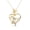 Yellow Gold, variant on Mabel 18k White Gold Plated Mom Heart Necklace with Simulated Diamonds Gift for Women