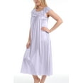 thumbnail image 2 of EZI Nightgowns for Women - Soft & Breathable Satin Night Gowns for Adult Women - Medium to Plus Size Womens Sleep Shirts - Long Mid-Length Nightgown, 2 of 9
