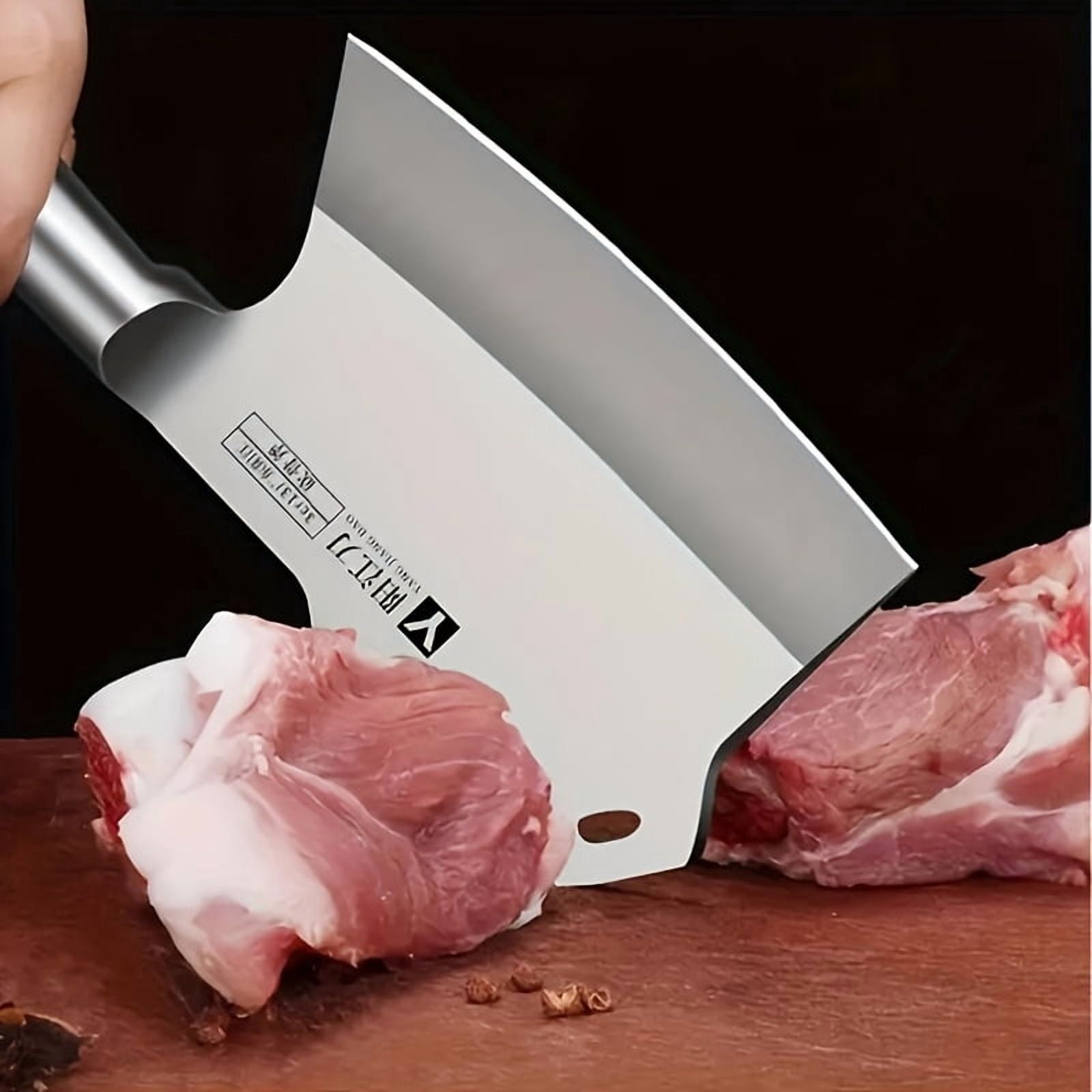 Meat Cleaver Knife Heavy Duty, 5.5 inch Bone knife for Meat Cutting, Axe Bone Chopper Breaker Knife Stainless Steel Thicken Blade for Kitchen Butchery Outdoor, Men's Gift