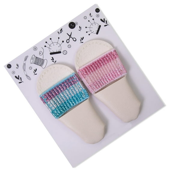 1 Pair Finger Guard Leather Thimbles Knitting Finger Guard Finger Protector for Hand Sewing Embroidery Needlework