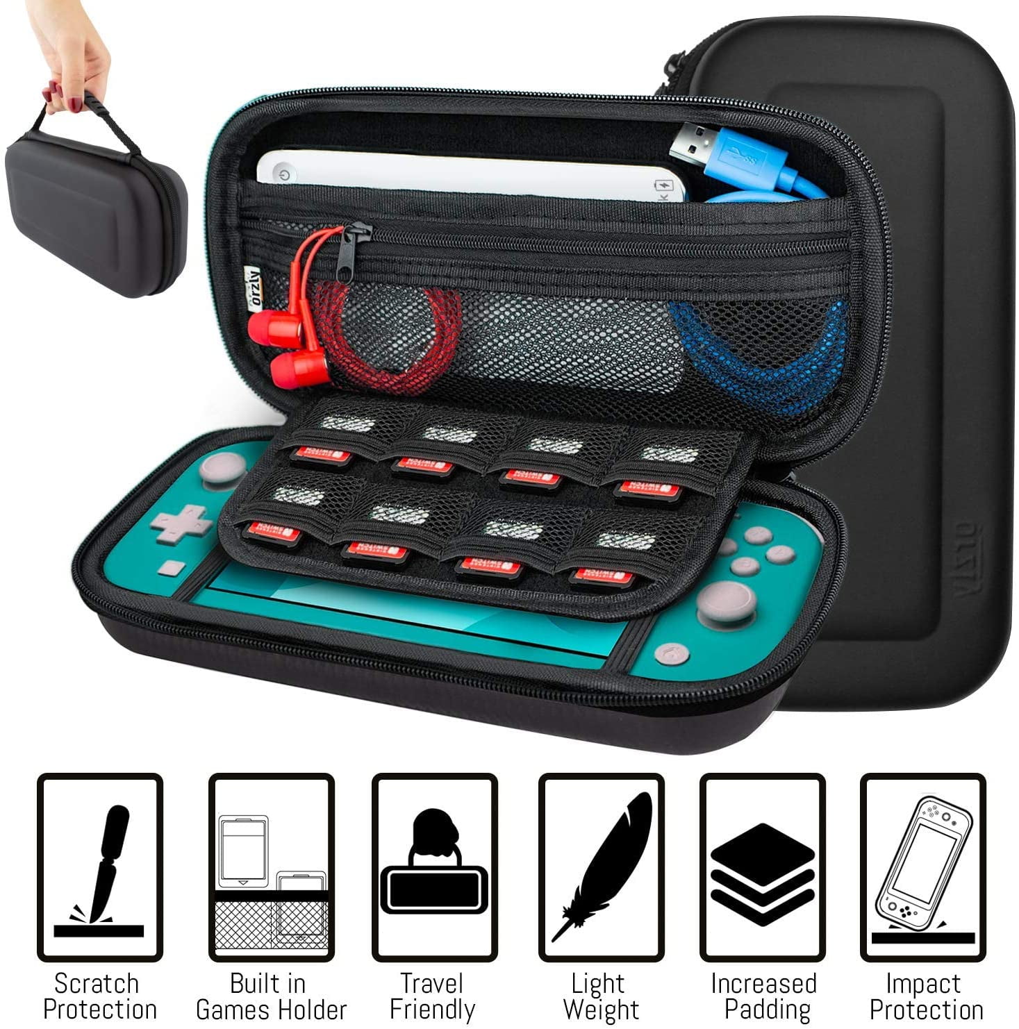 orzly nintendo switch lite case