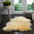 thumbnail image 2 of SAFAVIEH Sheep Skin Tiana Sheep Skin Area Rug, Champagne, 2' x 3' Specialty, 2 of 3