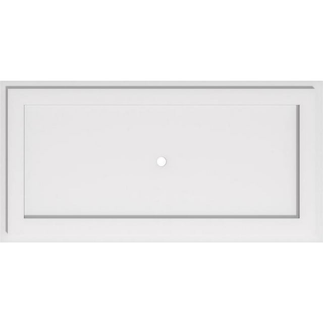 Ekena Millwork CMP34X17RE-01000 1 in. ID x 11.75 in. Rectangle Architectural Grade PVC Contemporary Ceiling Medallion