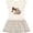 Natural with Stripes, variant on Inktastic Cute Horse, Sheep, Cow, Pig, and Rooster Farm Animals Girls Toddler Dress