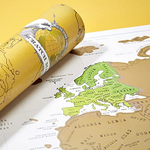 Carte à gratter carte à gratter originale, affiche de carte de voyage du  monde personnalisée avec pays, états, villes, fabriquée au Royaume-Uni 