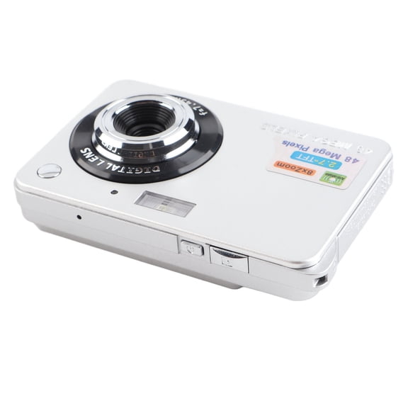 Cámara Digital De Bolsillo, Antivibración, Sensibilización Automática A La Luz, Enfoque Automático, Cámara Digital 4K Plateada Con Pulsera Para Viajes