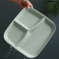 thumbnail image 5 of 10 Inch Divided Plates | 3-Section Reusable Plastic Dinner Trays | Microwave & Dishwasher Safe | Picnic, Camping, School Use, 5 of 6