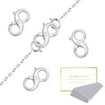 thumbnail image 4 of Alexcraft 4 Pcs Lobster Clasp Double Opening Lobster Clasp Lock Necklace Connector Bracelet Extender Clasps for DIY Jewelry Repair Kit Bracelet Necklace, 4 of 7