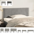 thumbnail image 3 of vidaXL Headboards 4 pcs Dark Gray 39.4"x2"x30.7"/34.6" Velvet, 3 of 69