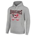 thumbnail image 2 of Men's Starter Heather Gray Carolina Hurricanes Team Logo Graphic Fleece Tri-Blend Pullover Hoodie, 2 of 3