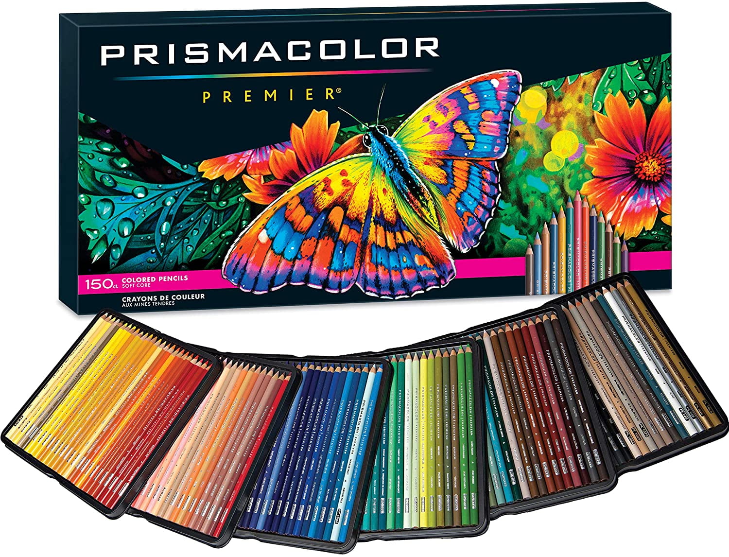 2 Pack of 150 Soft Core Prismacolor Premier Colored Pencils 