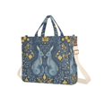 thumbnail image 7 of FORMRS Womens Corduroy Tote Bag Crossbody Shoulder Handbag with Pocket, Yellow Forest Pattern, 7 of 7