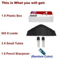 thumbnail image 2 of mivont 500Pcs/Box COMPASS LEAD REFILLS 2mm 2B HB Black 2.0mm drawing draft Black pencil sharpener, 2 of 5