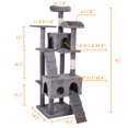thumbnail image 4 of TROPOW Cat Tree Tower, for Indoor Cats Multi-Level Cat Condo Furniture Scratch Post for Kittens,63in, 4 of 9