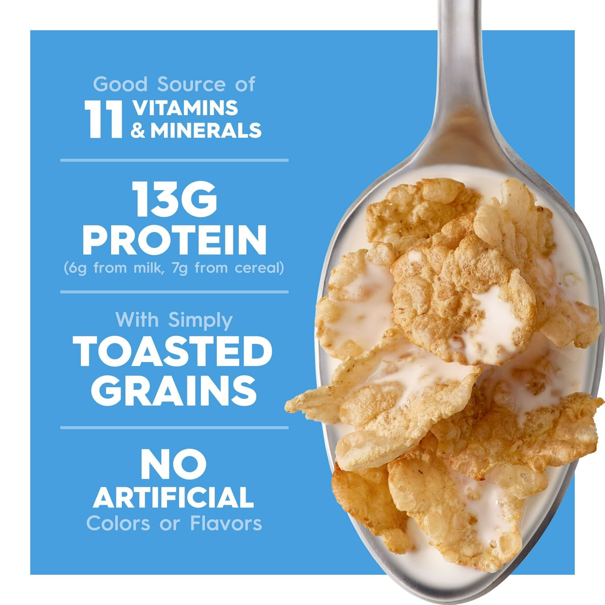 Special K Cold Breakfast Cereal, 11 Vitamins and Minerals, 13g Protein, Family Size, Original, 18oz Box (1 Box) pack of 2