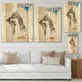 thumbnail image 4 of Designart 'Portrait of A Child and Giraffe' Farmhouse Print on Natural Pine Wood, 4 of 5