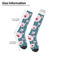 thumbnail image 2 of Naloa Funny Pig Faces Thigh High Socks Extra Long Stretchy Sock Women Over Knee High Opaque Stocking Daily Wear, 2 of 6