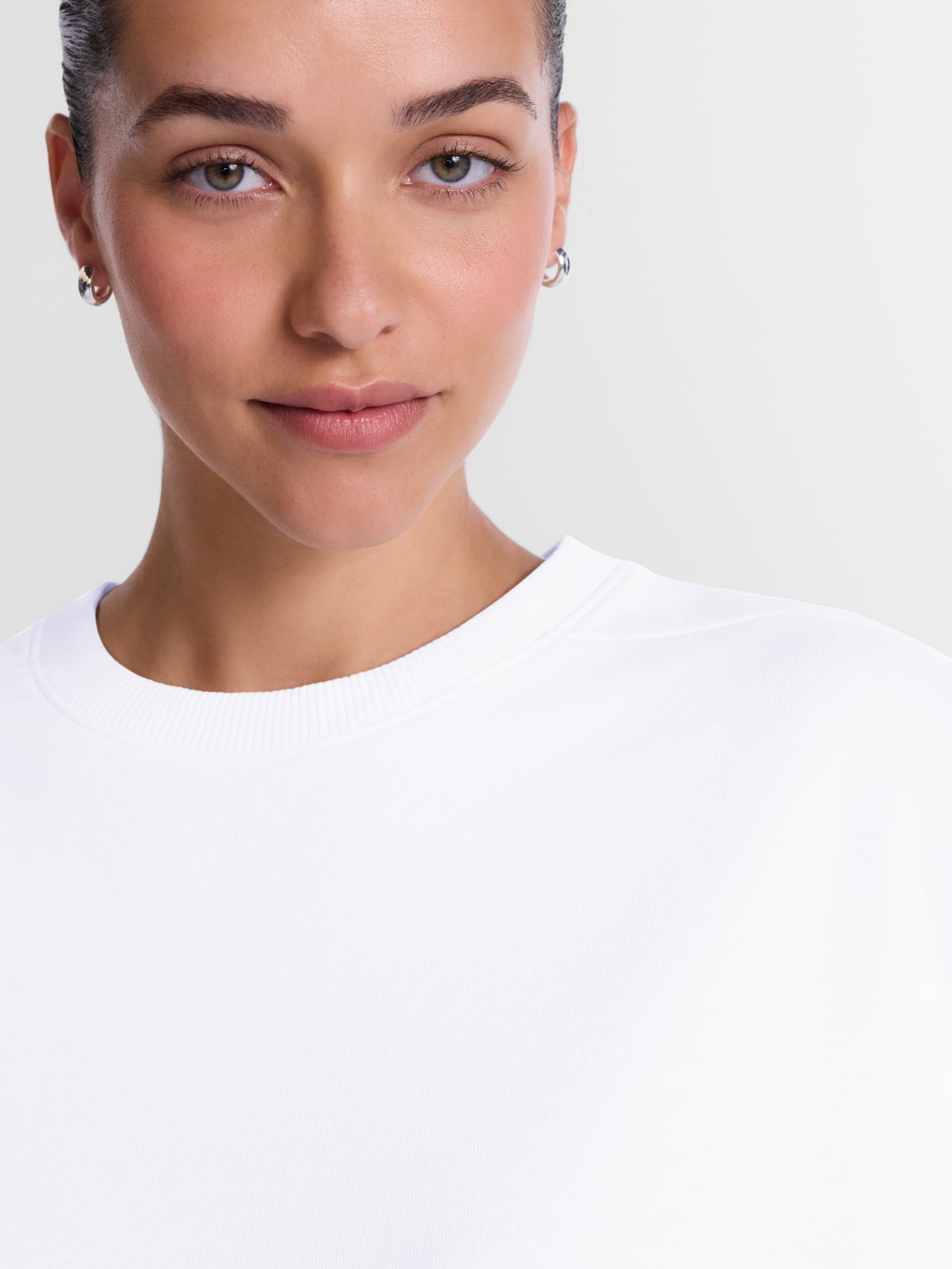 Athletic Works Women's and Women's Plus French Terry Cropped Boxy Tee, Sizes XS-4X