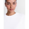 thumbnail image 5 of Athletic Works Women's and Women's Plus French Terry Cropped Boxy Tee, Sizes XS-4X, 5 of 6