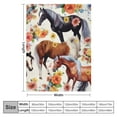 thumbnail image 4 of FUMJ Horse Blanket Gift for Girls Women Farm Horses Flowers Cute Animal Fleece Flannel Throw Blankets Soft Lightweight Plush Pink Blanket for Horse Lovers Decor Bed Sofa, 4 of 6