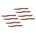 thumbnail image 1 of 8pcs Lifelike Ribbed Soft Worm Fishing Artificial Grub Head Baits Color 607, 1 of 8