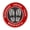 Wild Fire Red, variant on Go Trekking! At Superior Hiking Trail, Minnesota 3.5 Inch Iron Or Sew On Embroidered Fabric Badge Patch Hiking Trails Iconic Series