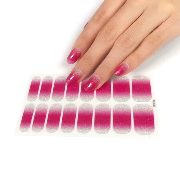 ACE Full Nail Wraps Pegatinas Semi Curadas Gel Tiras Kaleidosc