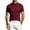 Wine, variant on WAYUTE Mens Elegant Knit Ribbed Texture T Shirts Solid Color Slim Fit Neck Short Sleeve Elegant Business Base Shirt,3XL