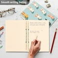 thumbnail image 4 of FORMRS 1-Subject Spiral Notebook 8" x 5" College Ruled 60 Refillable Sheet A5 Hard Cover, 2 Pack, Green Cute Rabbits, 4 of 7
