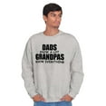 thumbnail image 3 of Dad Knows A lot Grandpa Everything Men's Big & Tall Crewneck Sweatshirt Brisco Brands 4X, 3 of 5