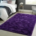thumbnail image 5 of Junovo Super Soft Fluffy Area Rugs Modern Shag Rug for Bedroom Living Room,Cute Carpets for Kids Nursery Girls Home Dorm,6'x9',Dark Purple, 5 of 6