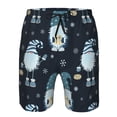 thumbnail image 3 of Rocae Gnome and Snowflakes for Men's Beach Shorts Casual Elastic Waist Drawstring Summer Beach Shorts,S-3XL-X-Large, 3 of 6