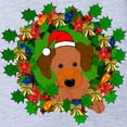 thumbnail image 2 of CafePress - Dog In Christmas Wreath - Cute Infant Baby Football Bodysuit, 2 of 3