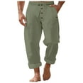 thumbnail image 3 of Wyzesi Mens Pants Formal Mini Men's Spring and Fall Workwear Pants Retro Zipper Pockets Loose Drawstring Pants Simp Le Christmas Casual Pants Costumes, 3 of 9