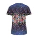 thumbnail image 5 of ICHUANYI ClearanceWomen's Fashion V-neck Print Casual Loose Short Sleeve Top Short Sleeve V-neck Top/Shirt(Blue, M) ICHUANYI WER20232080501056, 5 of 5