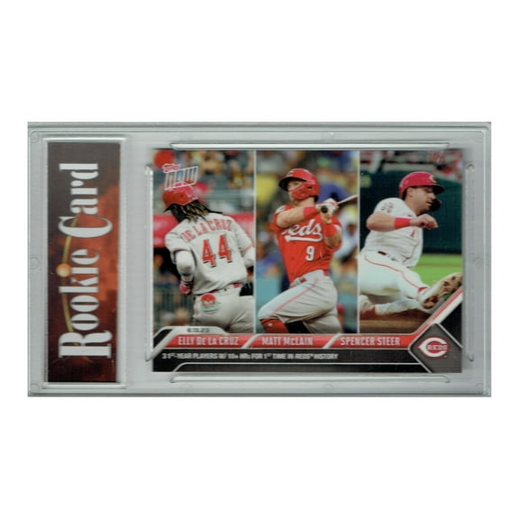 Certified Mint  Elly De La Cruz Matt McLain Spencer Steer 2023 Topps Now #699 Reds Triple Rookie Card