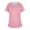 Pink#8037, variant on Hearthz Womens Scrub Tops V Neck Short Sleeve Women’s Nurse Uniforms with Pocket Dark Purple Scrubs Top