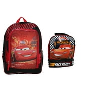 Disney Cars Full Size Backpack w Bonus Lunch Case