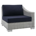 thumbnail image 3 of Modway Conway Sunbrella® Outdoor Patio Wicker Rattan Right-Arm Chair in Light Gray Navy, 3 of 10