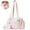 Pink, variant on Zeiwohndc 2Pcs Athletic Shoulder Bag Multiple Pockets Light Weight Waterproof Gym Bag