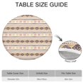 thumbnail image 6 of Elasticized Round Tablecloth with Bohemian Floral Print, Secure Fit for 52-56 Inch Tables, Ideal for Dining Party, 6 of 7