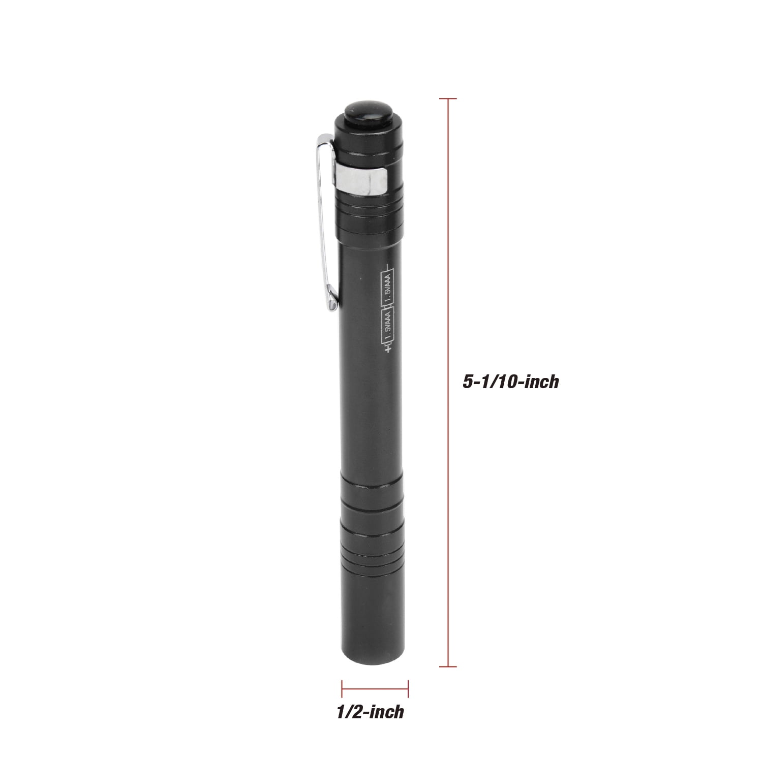Hyper Tough 25-Lumen Black Penlight with Durable Aluminum Design