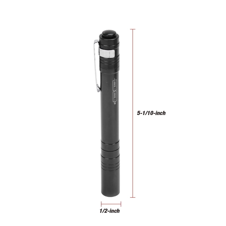 Hyper Tough 25-Lumen Black Penlight with Durable Aluminum Design