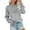 Gray, variant on Womens Fleece Sweatshirt Crewneck Long Sleeve Pleated Front Shirts Lightweight Loose Fit Pullover Tops Fall Fashion Sweatshirts Outfits