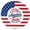 Red1, variant on 4th of July Round Fitted Tablecloth with Elastic, Independence Memorial Day Patriotic Table Cloth Decorative Washable Red White Blue Star Stripe Table Cover Picnic Party Family Home for 39"-48" Table