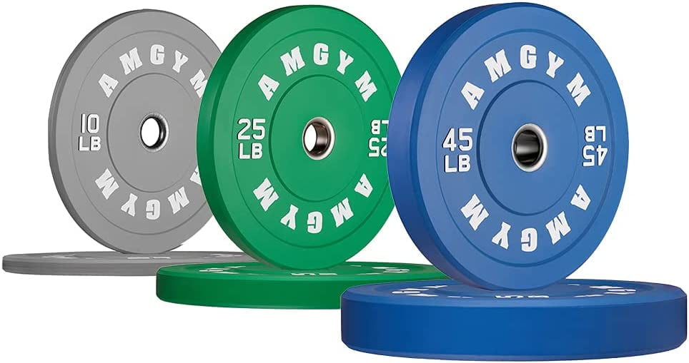 AMGYM Color Olympic Bumper Plate, Weights Plates, Bumper Weight Plate, Steel Insert, Strength