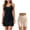 Black+Beige, variant on Womens Two Pieces Tennis Dress with Shorts Workout Active Golf Dresses Sleeveless Tank Dress Fashion Outfits Rose Gold+White L